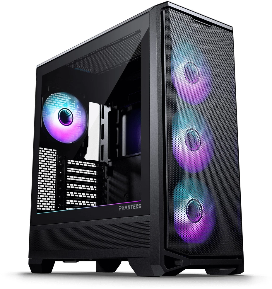 PHANTEKS Eclipse G400A PC-kompiuterio korpusas, Midi-Tower, E-ATX, Tempered Glass, D-RGB – juodos spalvos