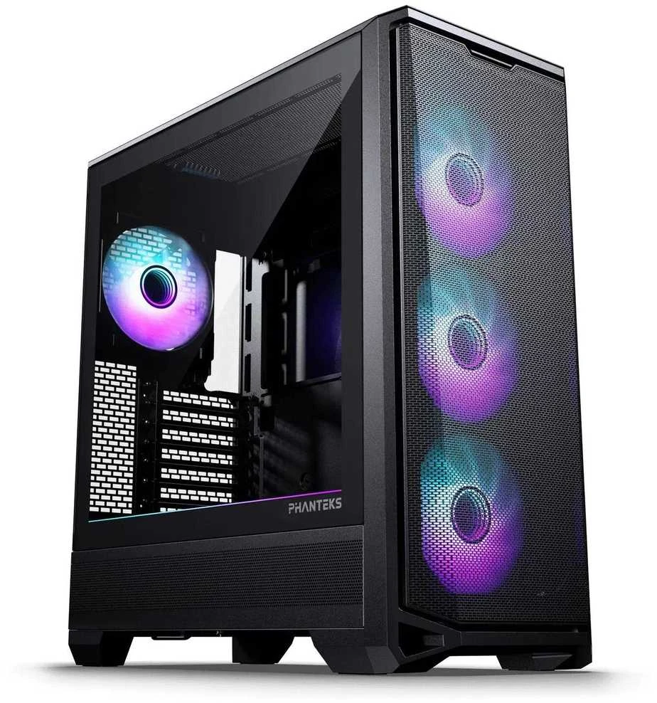 PHANTEKS Eclipse G400A PC-kompiuterio korpusas, Midi-Tower, E-ATX, Tempered Glass, D-RGB – juodos spalvos