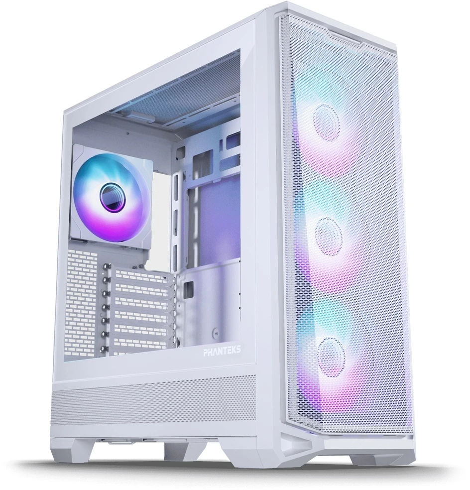 PHANTEKS Eclipse G400A PC kompiuterio korpusas, Midi-Tower, E-ATX, grūdintas stiklas, D-RGB – baltos spalvos