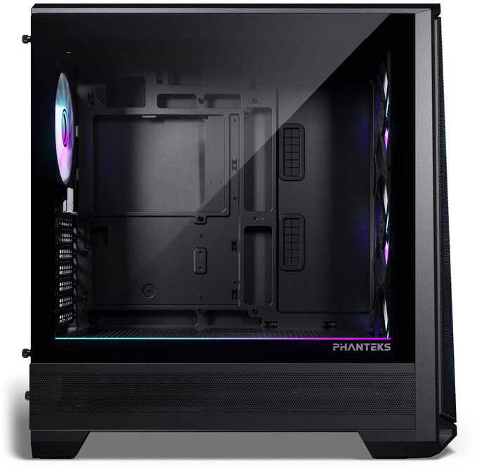 PHANTEKS Eclipse G400A PC-kompiuterio korpusas, Midi-Tower, E-ATX, Tempered Glass, D-RGB – juodos spalvos