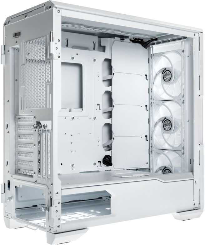 PHANTEKS Eclipse G500A D-RGB Mid-Tower tipo kompiuterio korpusas, grūdintas stiklas – baltos spalvos