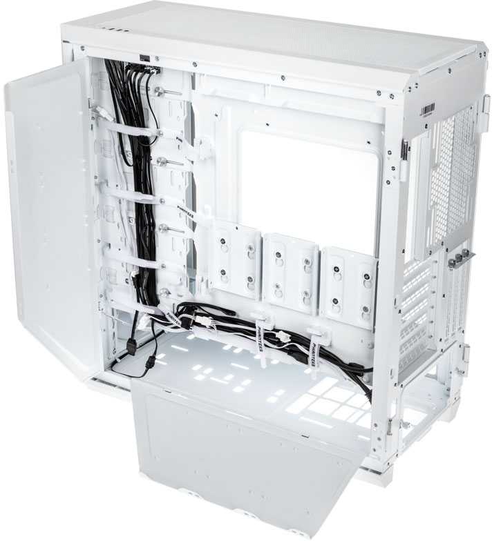 PHANTEKS Eclipse G500A D-RGB Mid-Tower tipo kompiuterio korpusas, grūdintas stiklas – baltos spalvos