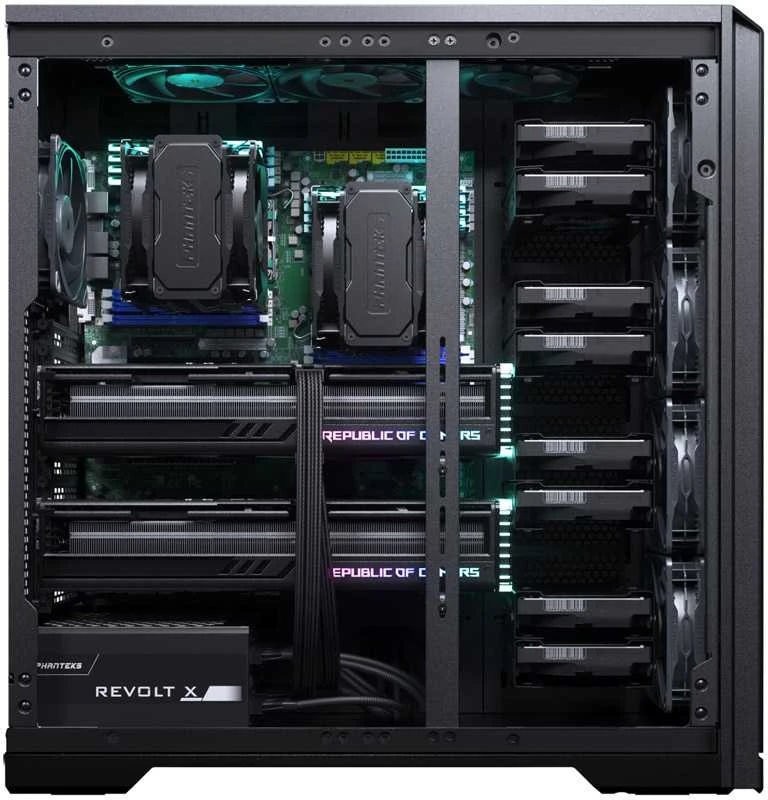 PHANTEKS Enthoo Pro 2 Server XL-EEB grūdintas stiklas