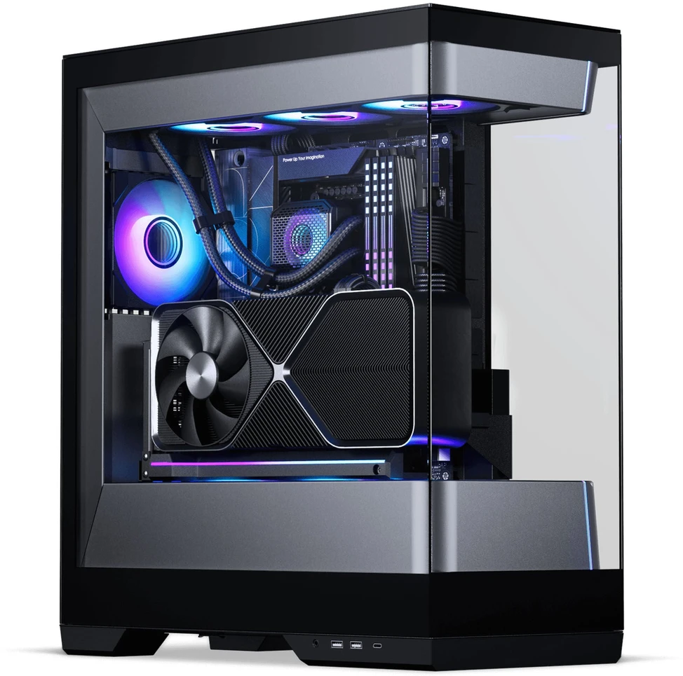 Phanteks Evolv S2 kompiuterio korpusas, Midi Tower, E-ATX, RGB, Tempered Glass – juodos spalvos