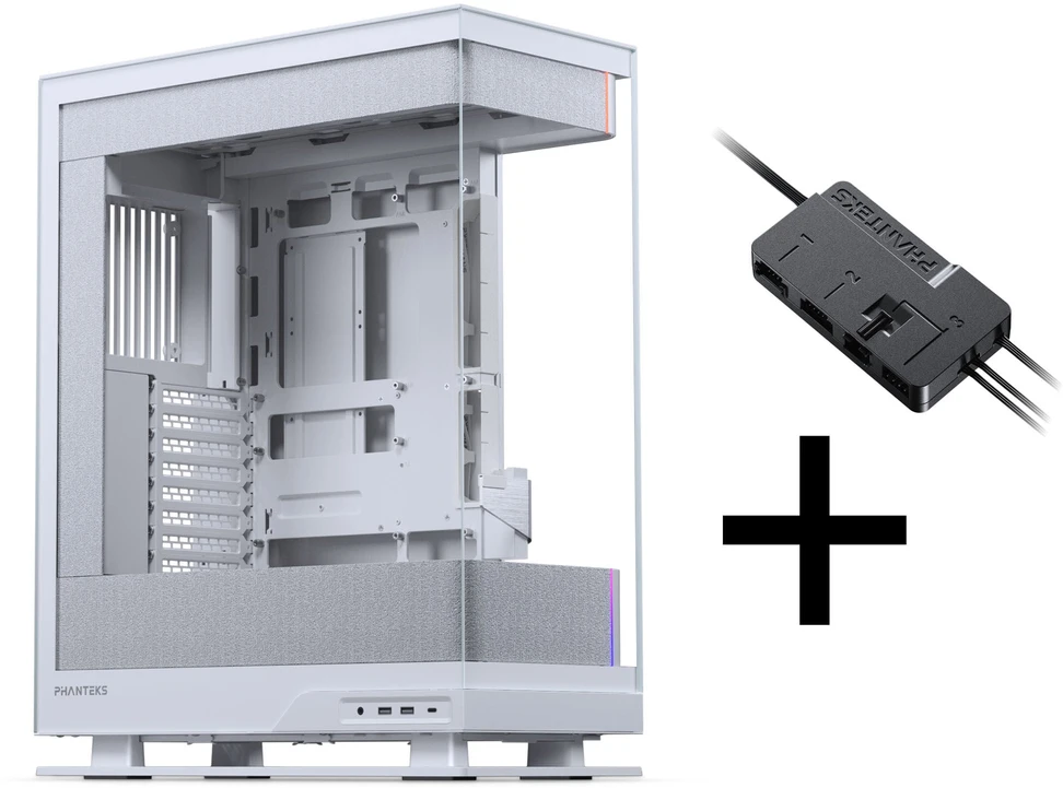 Phanteks Evolv X2 Matrix Case Bundle, Mid-Tower, E-ATX, Tempered Glass + Nxlinq V2 HUB - baltas