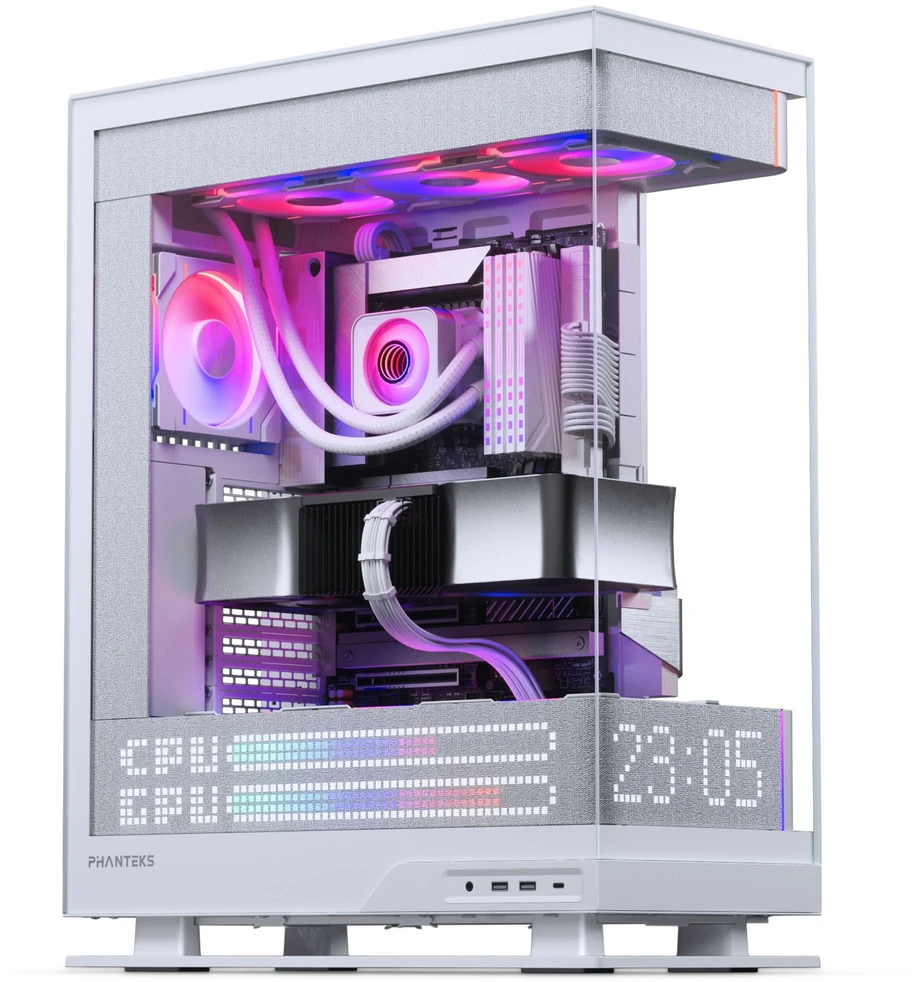 Phanteks Evolv X2 Matrix Case Bundle, Mid-Tower, E-ATX, Tempered Glass + Nxlinq V2 HUB - baltas