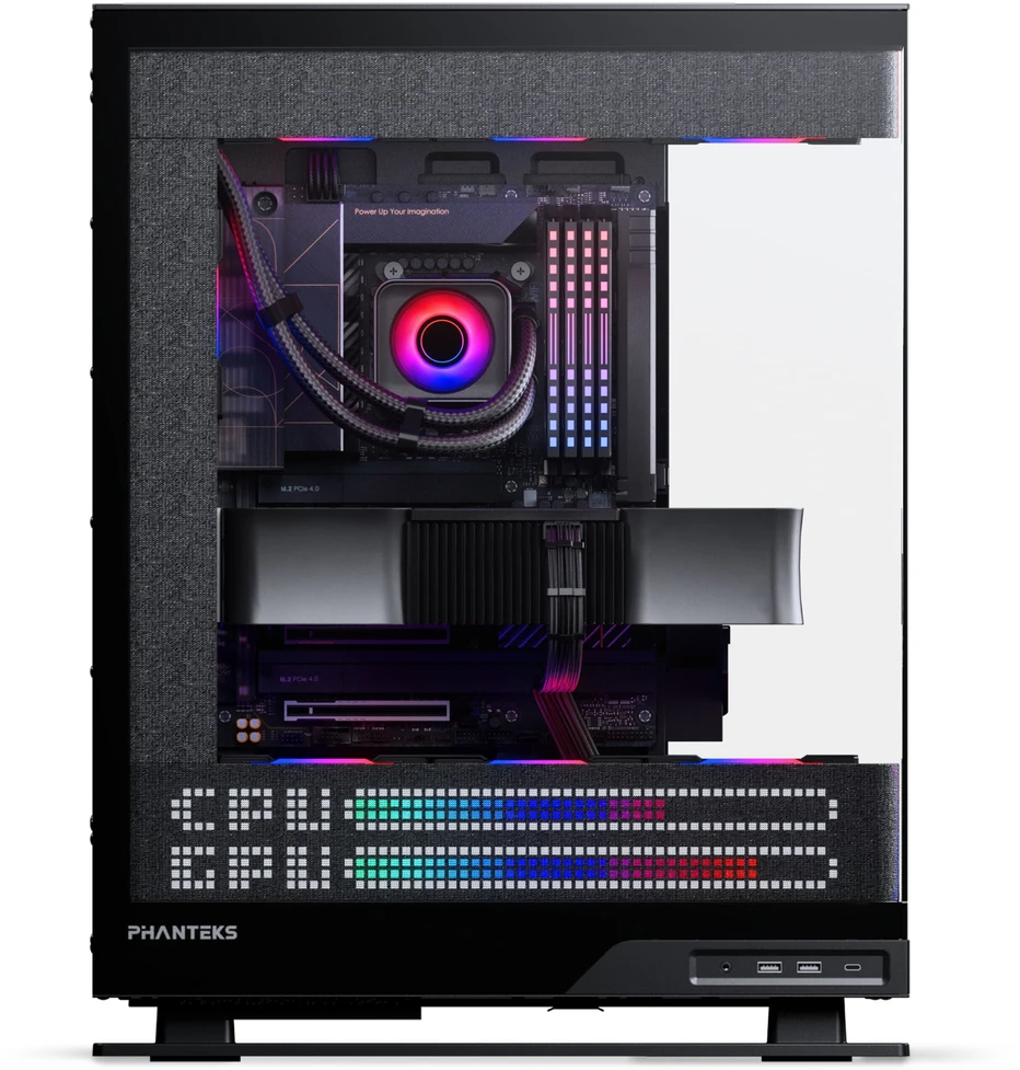 Phanteks Evolv X2 Matrix Case Bundle, Midi Tower, E-ATX, Tempered Glass + Nxlinq V2 HUB - juodas