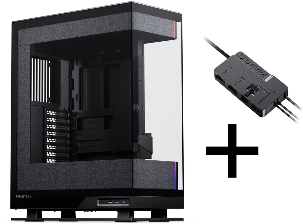 Phanteks Evolv X2 Matrix Case Bundle, Midi Tower, E-ATX, Tempered Glass + Nxlinq V2 HUB - juodas