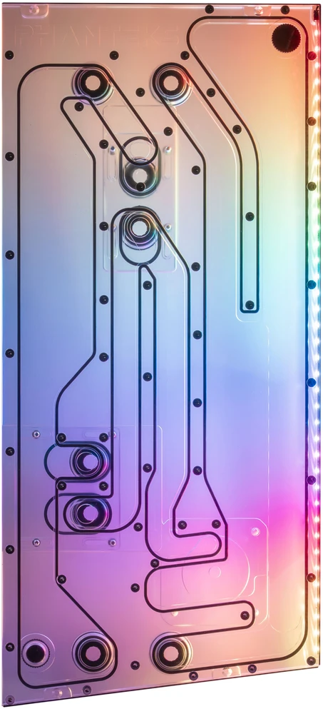 Phanteks Glacier EZ-Fit DIS-NV5 Distro Plate, integrated EZ-Fittings – juodas