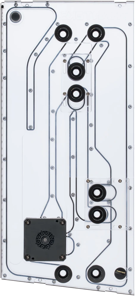 Phanteks Glacier EZ-Fit DIS-NV5 Distro Plate, integrated EZ-Fittings – juodas