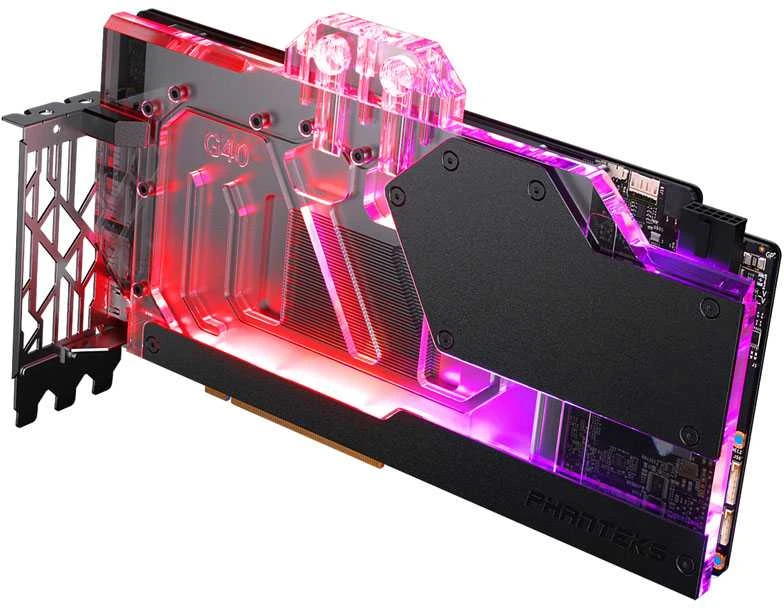 PHANTEKS Glacier G40 RTX 4090 vandens blokas su galine plokšte, skirtas MSI, D-RGB & juodas