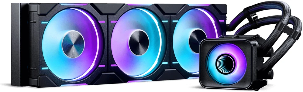 PHANTEKS Glacier One 360D30 X2 DRGB All-in-One Liquid Cooler – 360mm, juodos spalvos