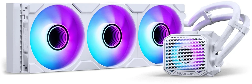 PHANTEKS Glacier One 360M25 Gen2 DRGB universalus skysčio aušintuvas – 360 mm, baltos spalvos