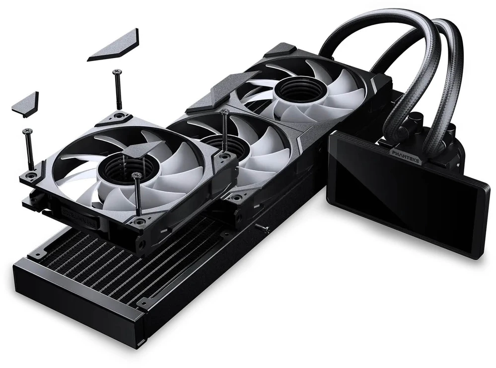 Phanteks Glacier One 360M25 LCD AiO Vanduo Cooling, 6-Inch Ekranas – 360mm, Juodas