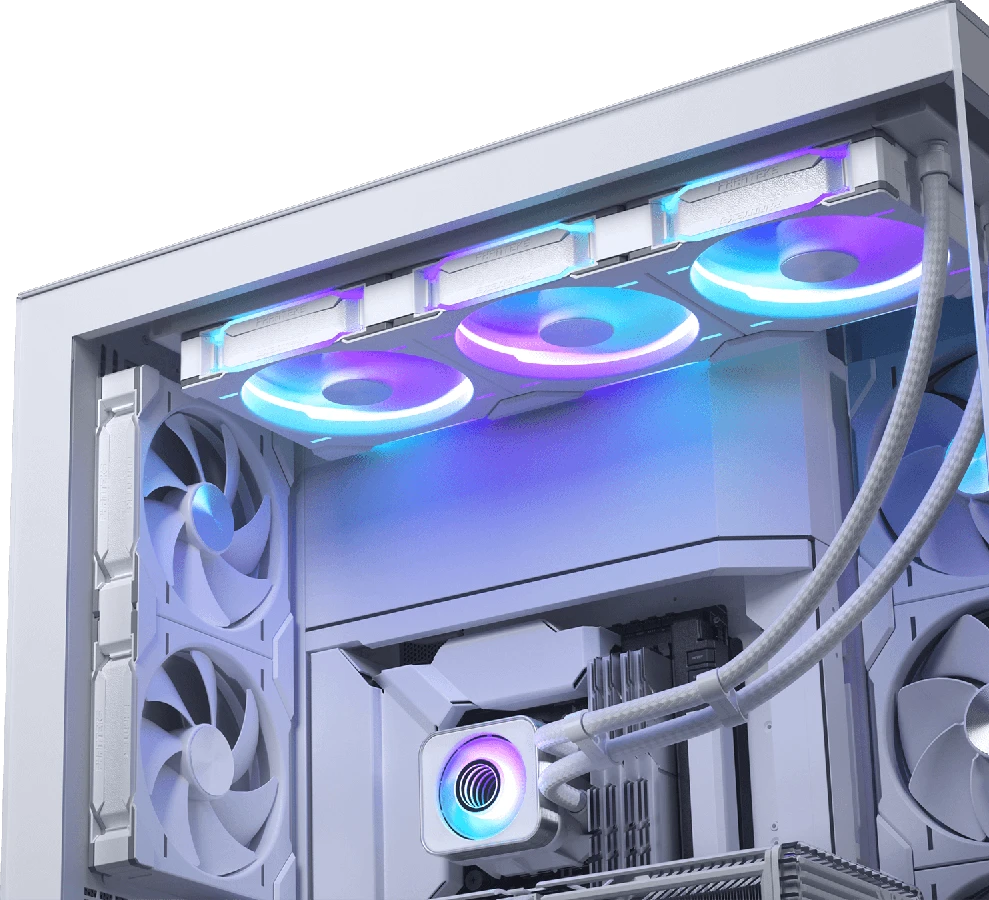 PHANTEKS Glacier One 420D30 X2 DRGB AiO Vanduo Cooling – 420 mm, baltas