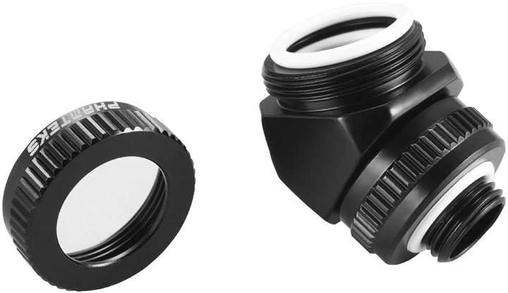 PHANTEKS Glacier rotacinis kieto vamzdžio jungiamasis elementas 16 mm 45 laipsnių G1/4 &8211; juodas