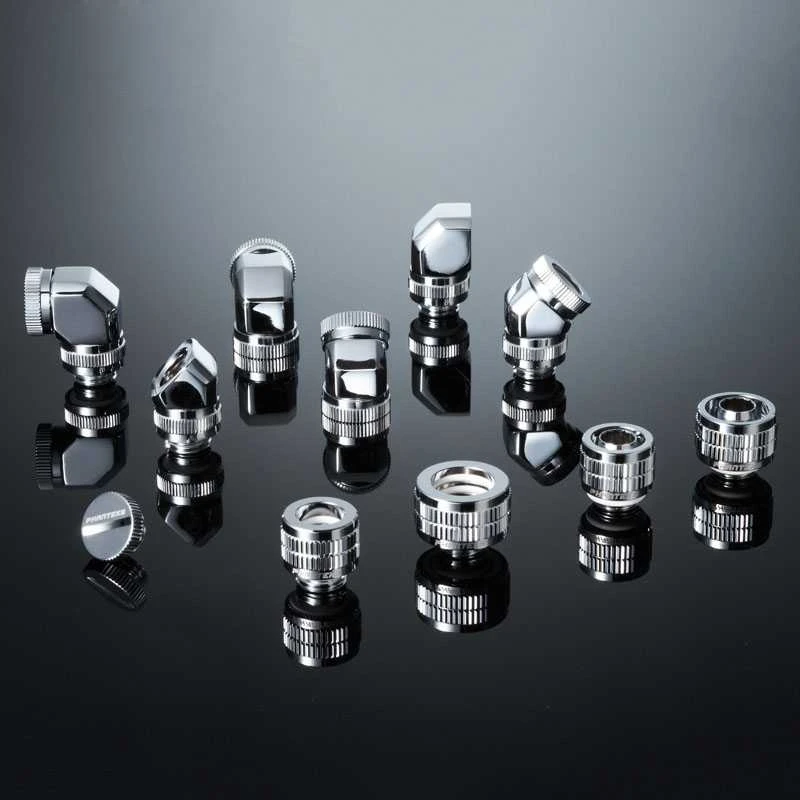 PHANTEKS minkšto vamzdelio jungtis 13/10 mm G1/4" chromuota