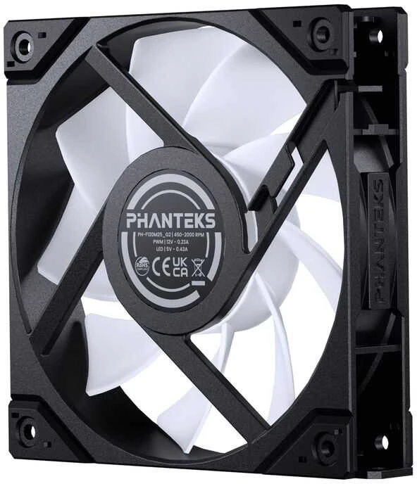 Phanteks M25-120 ventiliatorius su baltomis mentėmis