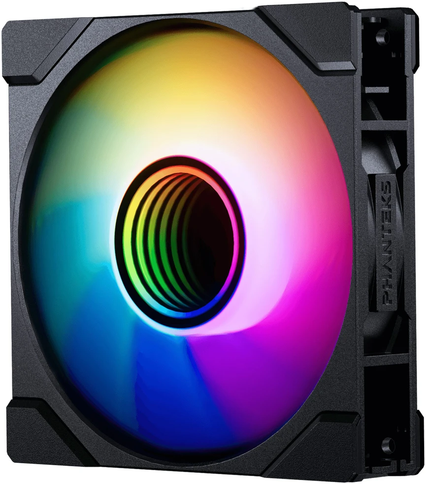 PHANTEKS M25 Gen2 PWM D-RGB korpuso ventiliatorius – Reverse Blade, 120mm, juodos spalvos