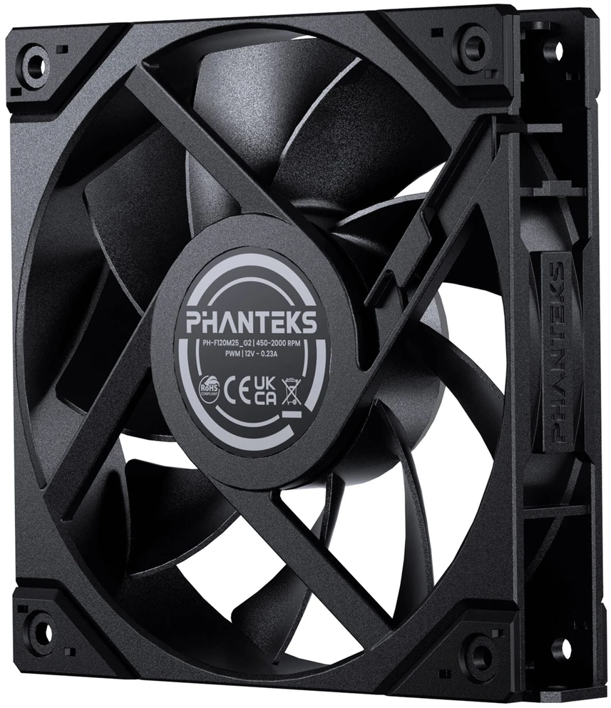 PHANTEKS M25 Gen2 PWM korpuso ventiliatorius – 120mm, juodos spalvos