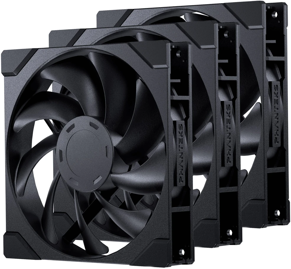 PHANTEKS M25 Gen2 PWM korpuso ventiliatorius, 3er-Pack – 140mm, juodos spalvos