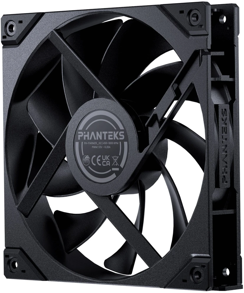 PHANTEKS M25 Gen2 PWM korpuso ventiliatorius, 3er-Pack – 140mm, juodos spalvos