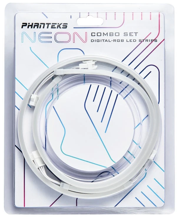 PHANTEKS Neon D-RGB LED juostelė – kombinuotas rinkinys, 40 cm (dvi dalys) – baltas