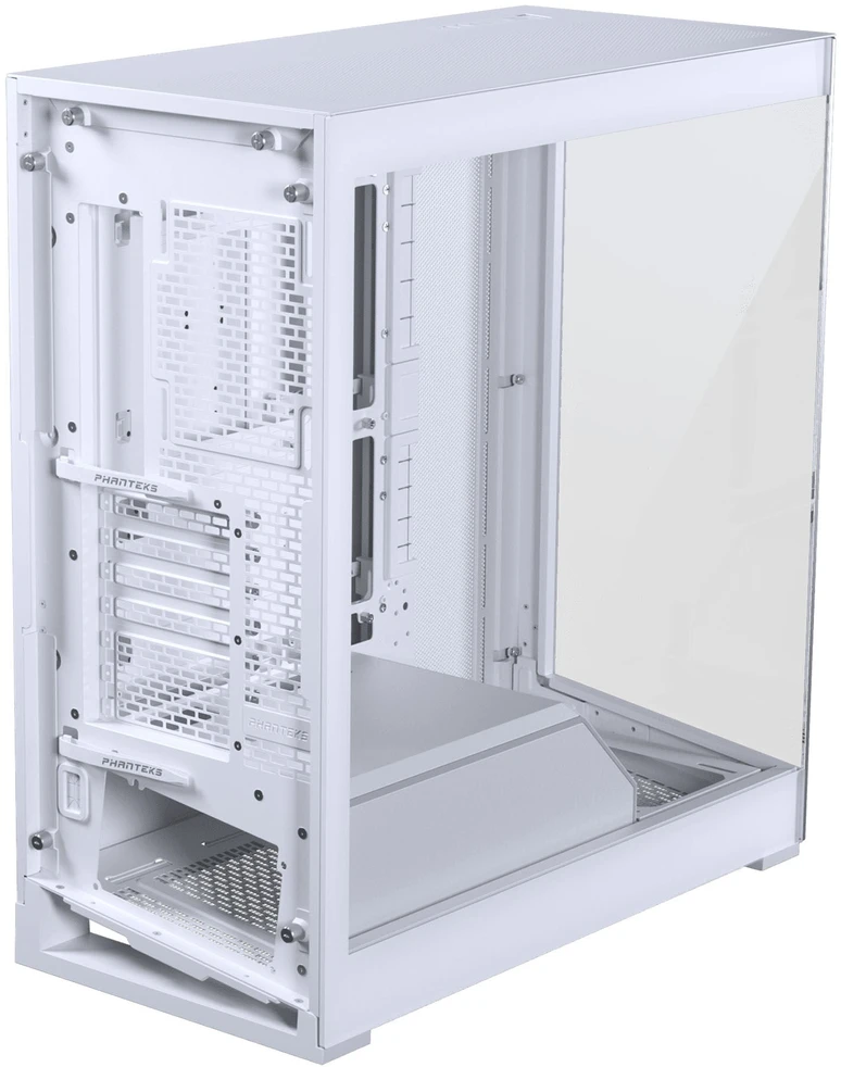 PHANTEKS NV Series NV5 MK2 ATX Case, Tempered Glass, DRGB - Matte Baltas + 3 Pack M25 Gen2 PWM D-RGB Fans Reverse Blade + 1x Standard Fan - 120mm