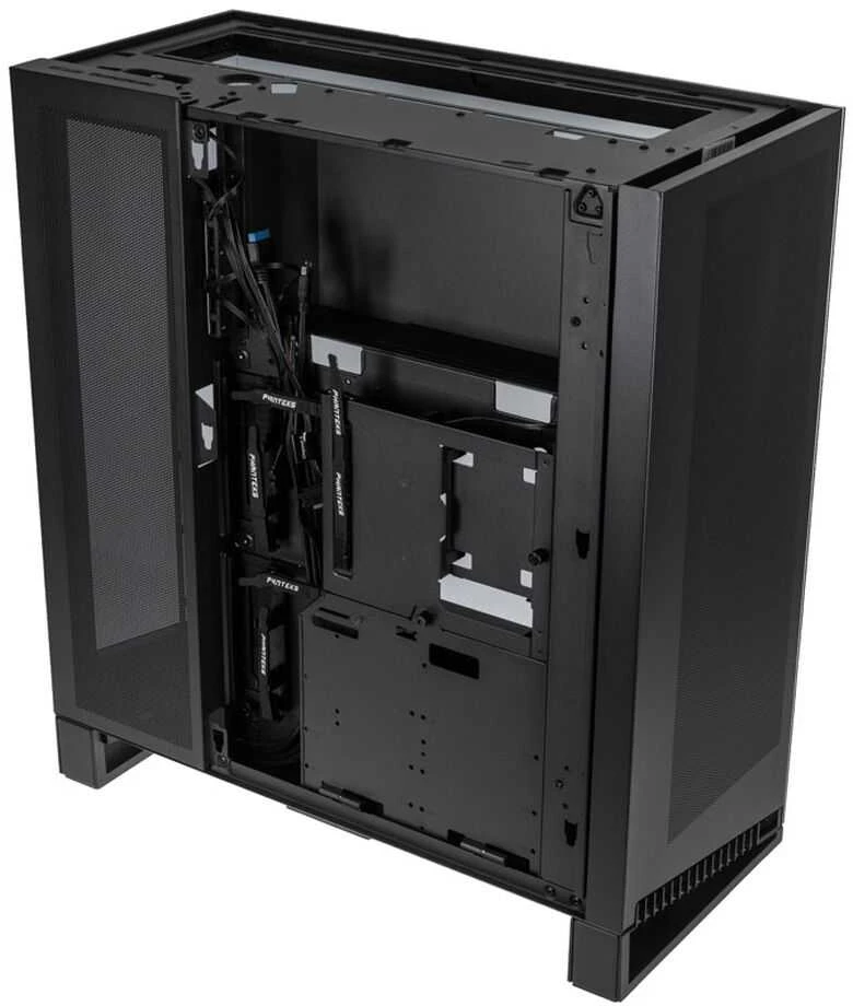 PHANTEKS NV Series NV7 E-ATX-Gehäuse, Tempered Glass, ARGB - juodas & M25 Gen2 PWM D-RGB Lüfter 3er-Pack - Reverse Blade, 140mm + DRGB Kit