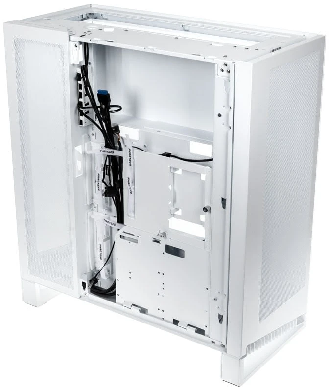 PHANTEKS NV Series NV7 E-ATX Case, Tempered Glass, ARGB - Baltas + M25 Gen2 PWM D-RGB Fan 3-Pack - Reverse Blade, 140mm + DRGB Kit