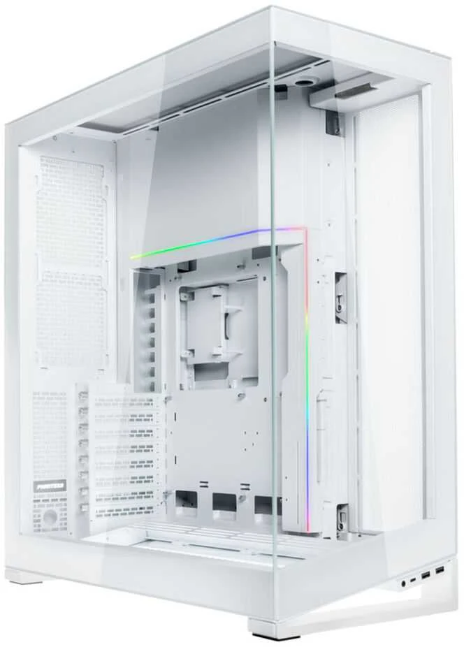 PHANTEKS NV Series NV7 E-ATX-Gehäuse, Tempered Glass, ARGB - baltas & M25 Gen2 PWM D-RGB Lüfter 3er-Pack - Reverse Blade, 140mm + DRGB Kit