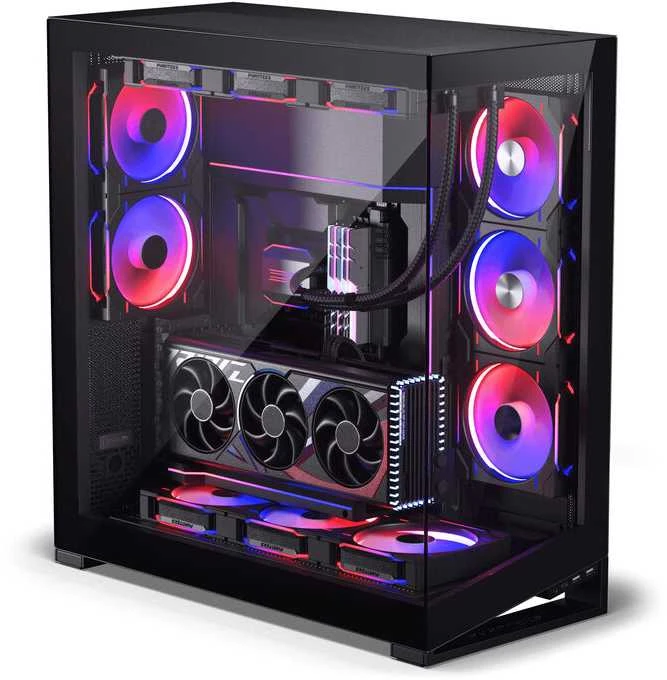 PHANTEKS NV-Series NV9 MK2 PC-kompiuterio korpusas, Big-Tower, EATX, DRGB, Tempered Glass – juodos spalvos