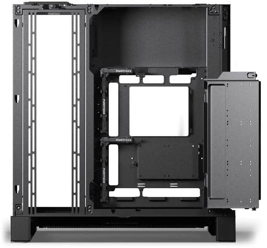 PHANTEKS NV-Series NV9 MK2 PC-Gehäuse, EATX, DRGB, Tempered Glass - juodas & M25 Gen2 PWM D-RGB Lüfter 3er-Pack - Reverse Blade, 140mm, juodas + DRG