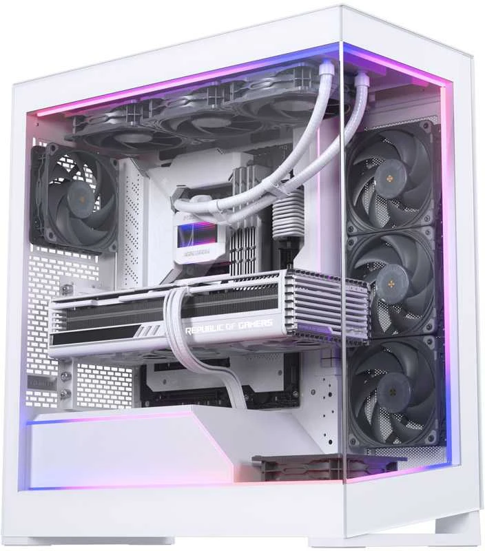 Phanteks NV5 DRGB apšvietimo rinkinys įmontuotas kompiuteryje