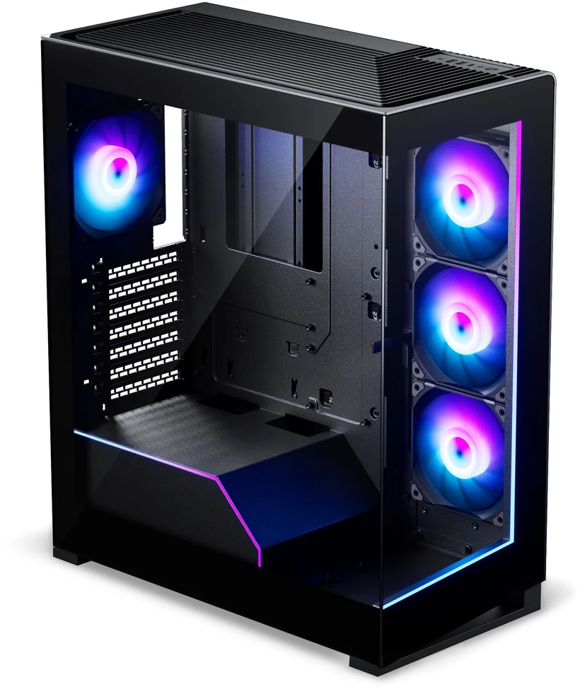 Phanteks NV5X PC dėklas, Mid-Tower, E-ATX, grūdintas stiklas, ARGB – juodas