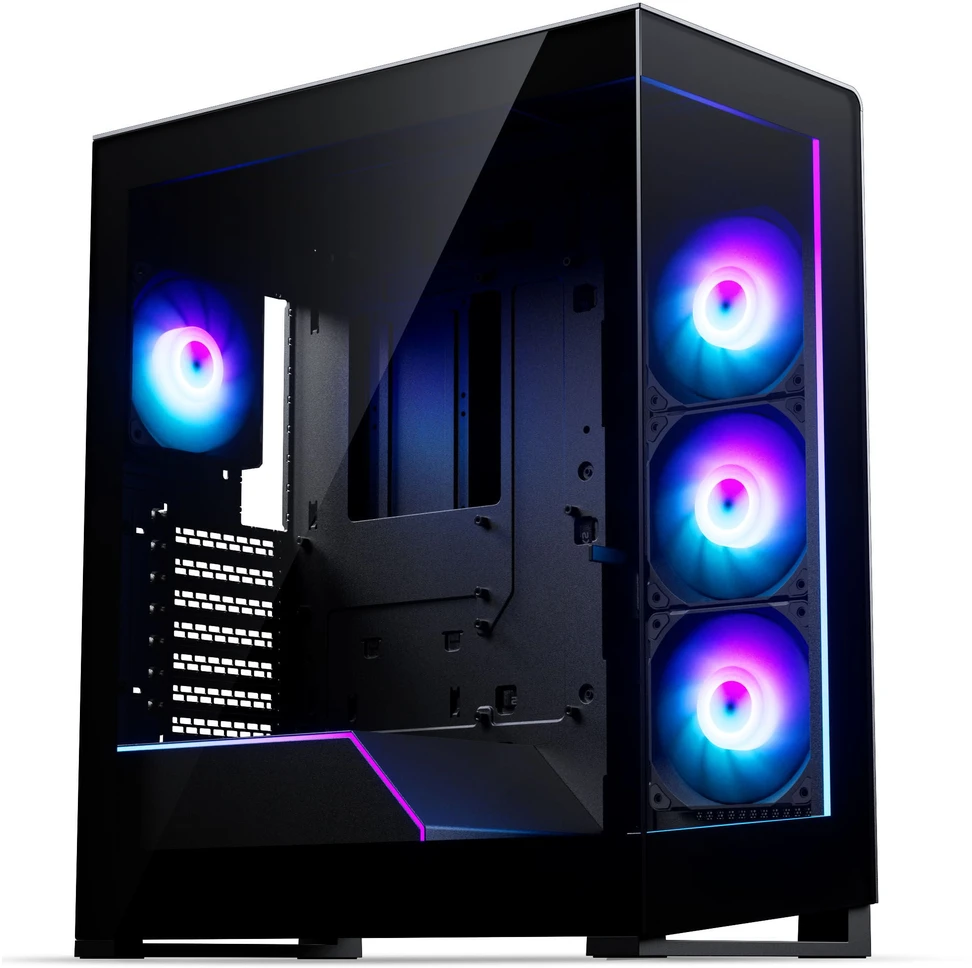 Phanteks NV5X PC dėklas, Mid-Tower, E-ATX, grūdintas stiklas, ARGB – juodas