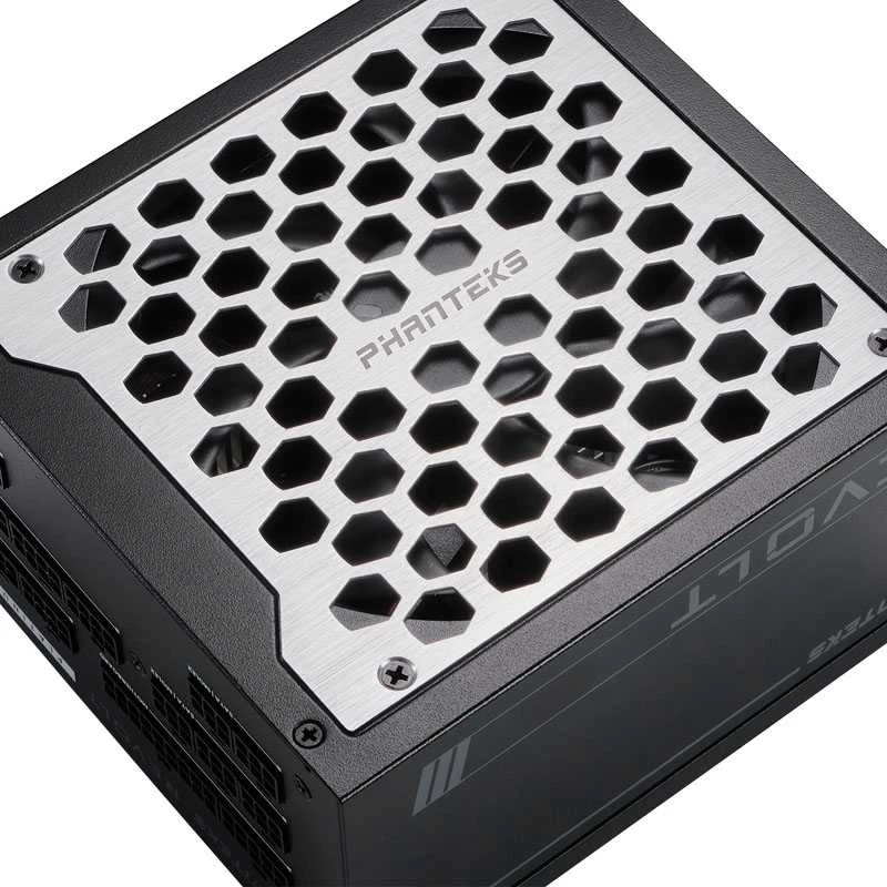 „Phanteks Revolt 1200W Platinum“, ATX 3.0, PCIe 5.0, pilnai modulinis – 1200 vatų, juodas