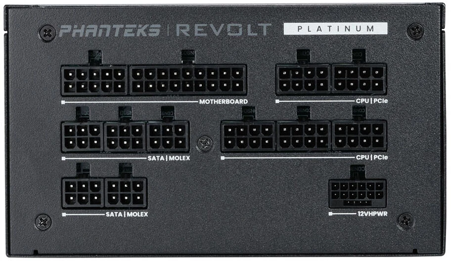 Phanteks Revolt 1200W Platinum Bundle, įkroviklis mit Cable Kit - juodas