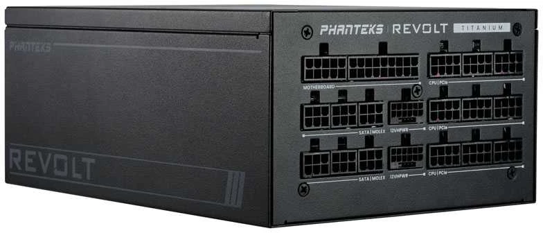 Phanteks Revolt 1600W Titanium, ATX 3.0, PCIe 5.0, fully modular - 1600 Watt, juodos spalvos