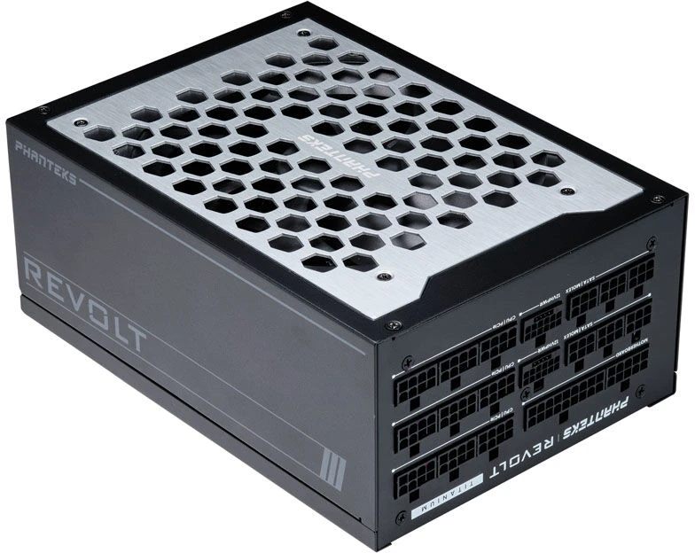 Phanteks Revolt 1600W Titanium, ATX 3.0, PCIe 5.0, fully modular - 1600 Watt, juodos spalvos