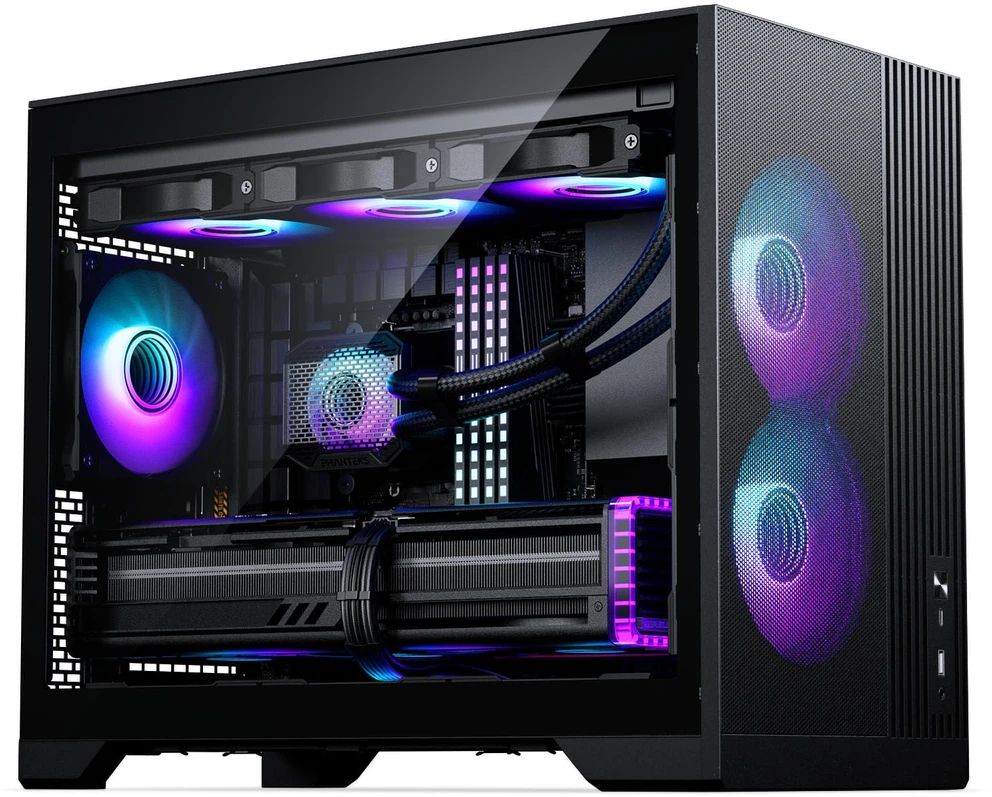 PHANTEKS XT M3 PC-kompiuterio korpusas, Mini-kompiuterio korpusas, mATX, Tempered Glass – juodos spalvos