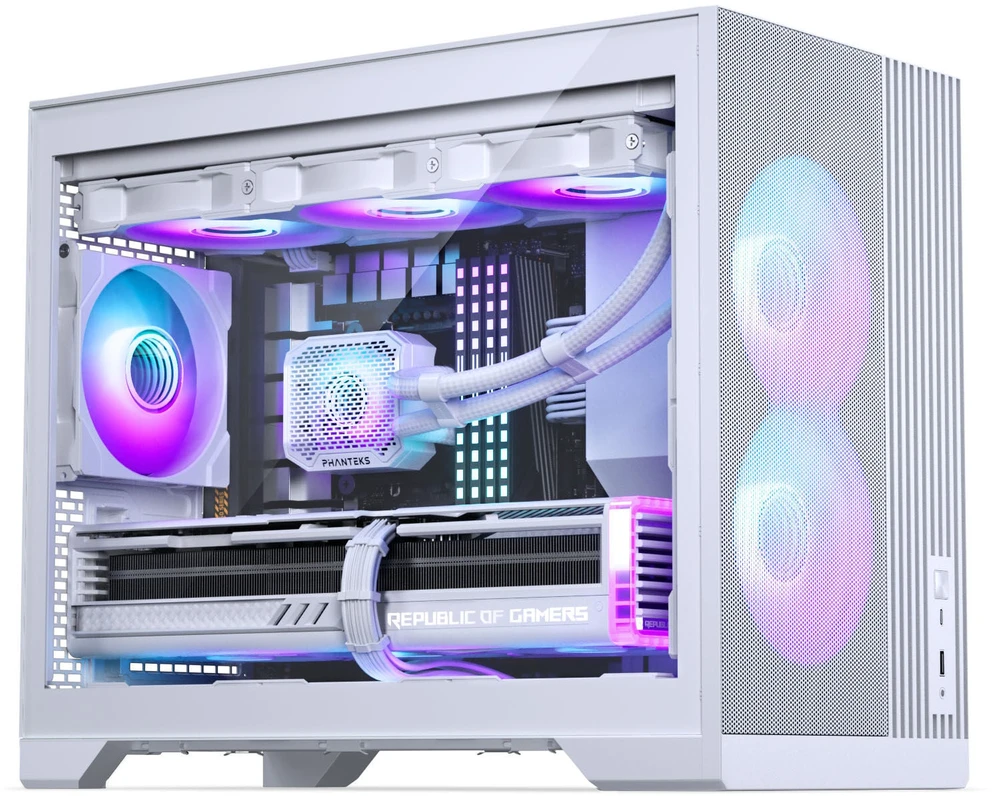 PHANTEKS XT M3 PC-kompiuterio korpusas, Mini-kompiuterio korpusas, mATX, Tempered Glass – baltos spalvos