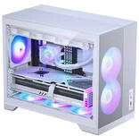 „Phanteks XT M3“ kompiuterio korpusas, mini korpusas, mATX, RGB, grūdintas stiklas · įskaitant 3 x 120 mm ventiliatorius, „Baltas“