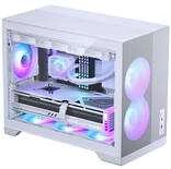 PHANTEKS XT M3 PC-kompiuterio korpusas, Mini-kompiuterio korpusas, mATX, Tempered Glass – baltos spalvos