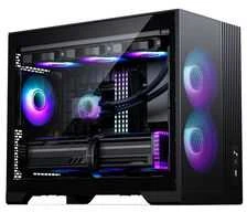 PHANTEKS XT M3 PC-Gehäuse, Mini-Gehäuse + D30 PWM Regular Airflow D-RGB Lüfter, 3er Pack, juodas