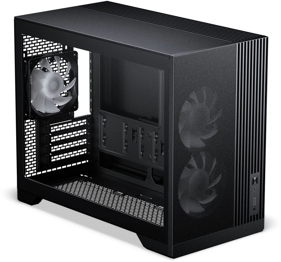 „Phanteks XT M3“ kompiuterio korpusas, mini korpusas, mATX, RGB, grūdintas stiklas · įskaitant 3 x 120 mm ventiliatorius, Juodas