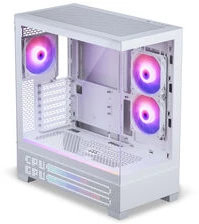 „Phanteks XT View Matrix“ korpusų rinkinys, „Midi-Tower“, E-ATX, grūdintas stiklas + „Nxlinq V2“ šakotuvas – baltas