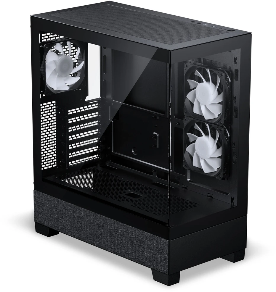 Phanteks XT View Matrix Case Bundle, Midi Tower, E-ATX, Tempered Glass + Nxlinq V2 HUB - Juodas