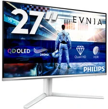 Monitorius Philips | 27M2N6501L/00 | 27 " | QD-OLED | 16:9 | 240 Hz | 0.03 ms | 2560 x 1440 pikselių | 400 cd/m² | HDMI jungtys quantity 2 | Baltas