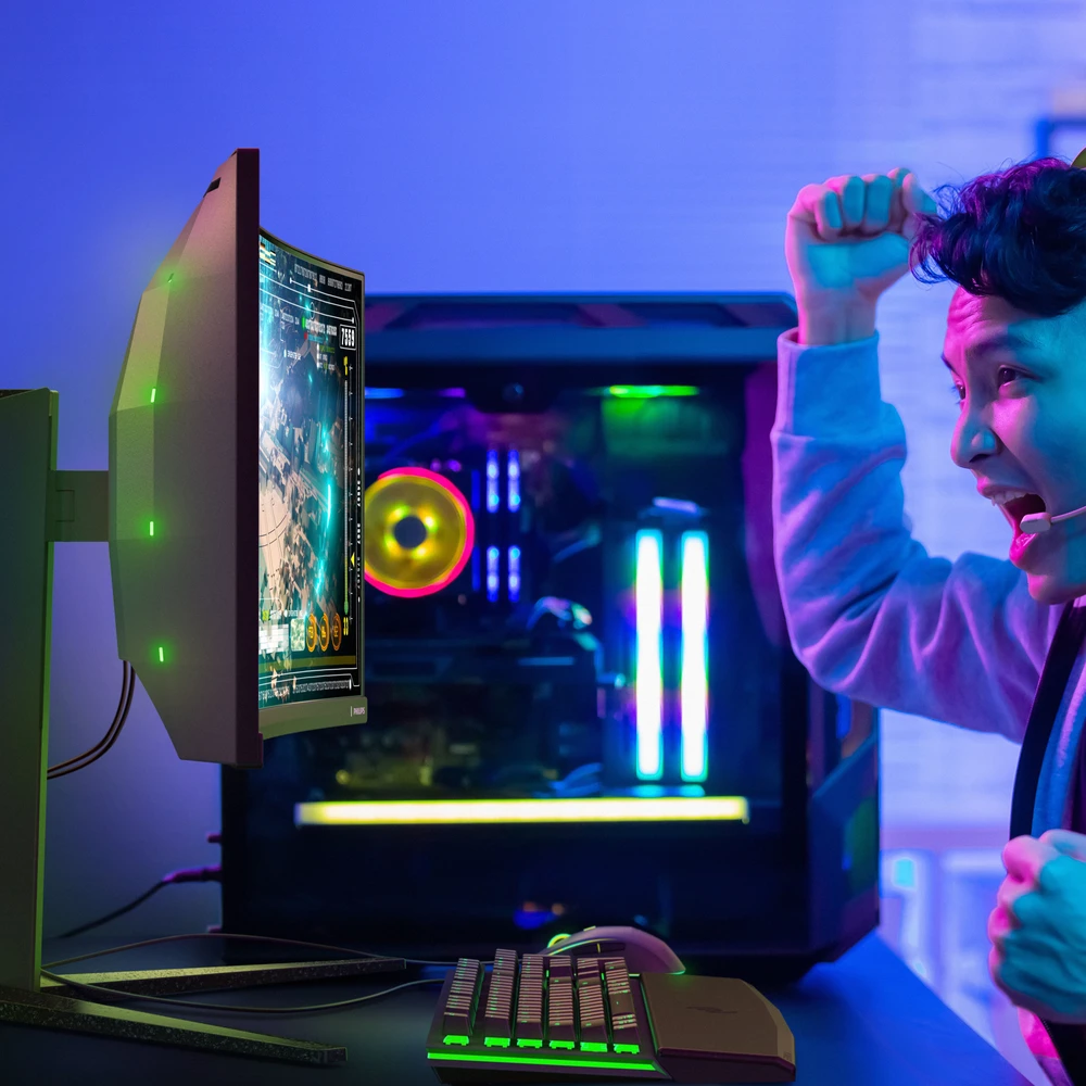 Monitorius Philips Evnia Curved Gaming Monitor, OLED 3440x1440, Juodas/Pilkas 34M2C6500/00
